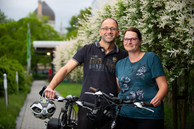 Martin Göhler und Marie Runge sind ein Fahrradfest-Paar